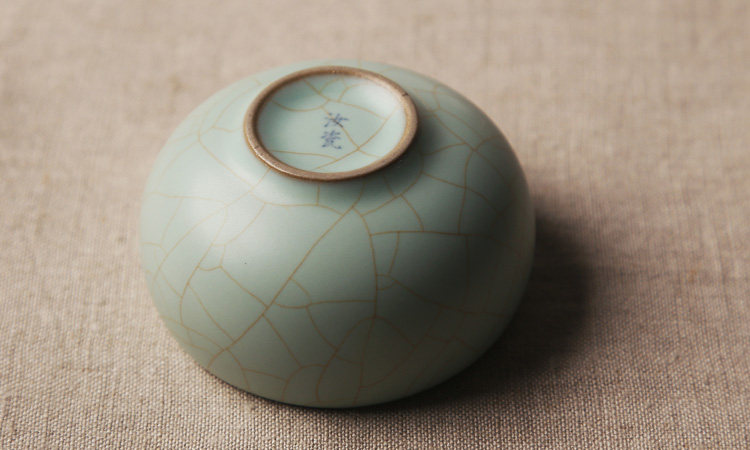 精品汝窑茶杯金丝开片罗汉禅定杯品茗杯 汝瓷个人珍藏单杯陶瓷杯