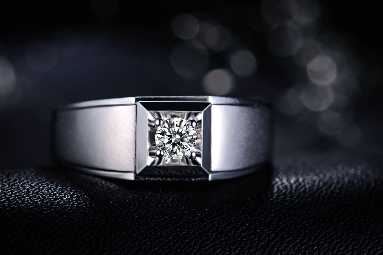 【佐卡伊旗舰店】佐卡伊 白18k金钻戒钻石戒指结婚钻戒男戒男士戒指男