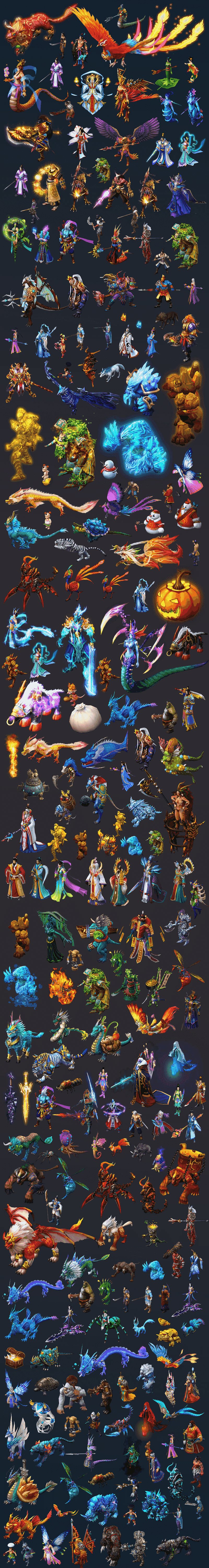 网豫资源z25 q版仙侠仙怪怪物335套 序列帧 传奇页游手游游戏素材