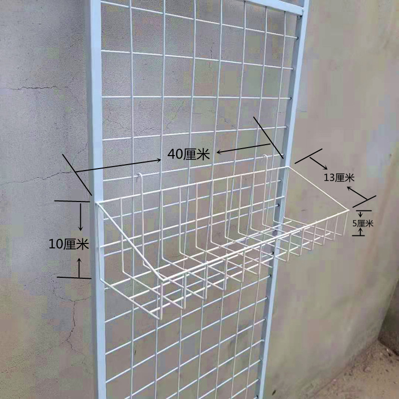 金属挂钩挂钩式挂筐网兜挂篮超市货架网格用展示产品方便简易白色