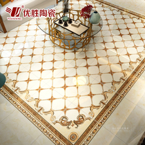 European simple living room dining room tile parquet throw crystal brick Corridor aisle entrance door parquet floor tiles Floor tiles