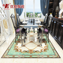 European jade jade living room parquet floor tiles Dining room aisle into the home throwing crystal brick floor tiles parquet carpet flower tiles