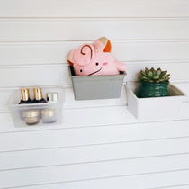 PVC slot board Storage box slot board hook storage box slot board Universal board hanging plastic parts box white gray black