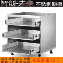 Custom drawer stainless steel cabinet Kitchen cabinet accessories Kitchen cabinet door panel Three-point drawer floor cabinet