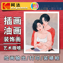 Illustrator Decorative Painting oil painting Poster Print Wash Photo Painting Photo Sprint Rind flush Enlarged Camera sheet photo-frame