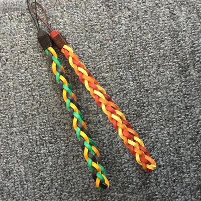 17cm彩色新款相机手机通用真皮挂绳 店主独创三股相机绳 头层牛皮