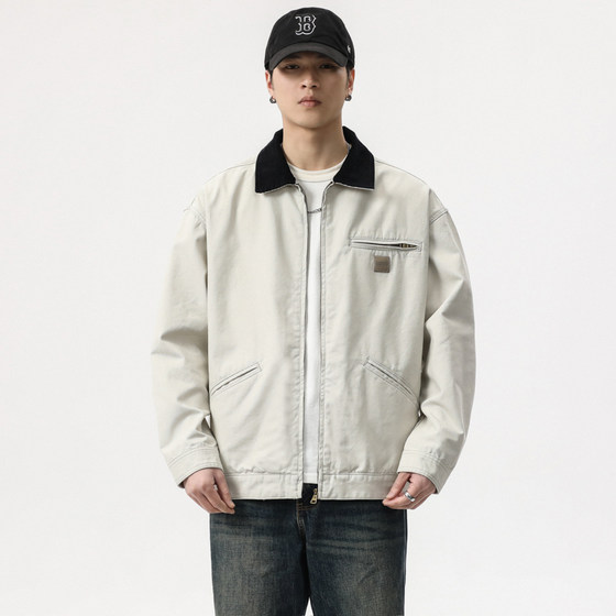 Detroit high-end retro washing heavy work denim jacket men's 2025 spring American loose casual jacket
Detroit high-end retro washing heavy work denim jacket men's 2025 spring American loose casual jacket