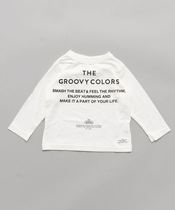 groovy colors Japan 19012 big children small letter logo long sleeve T-shirt
