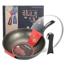South Korea Maifanshi Pot Official Flagship Store Frying Pot Non-stick Pan Flat Household Non-stick Frying Pot Ceramic Small 30CM
