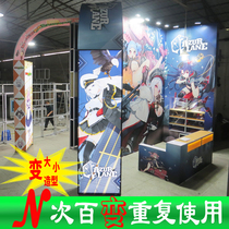 6*6 special design portable flexible disassembly exhibition large booth design and production animation electronic exhibition decoration