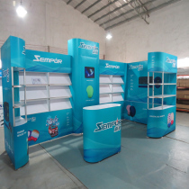 Design supply DIY assembly modern aluminum alloy booth reusable portable shelf quick display rack