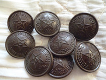 Collection nostalgic old five stars Bayi Bakelite brown buttons (each) 26mm AB