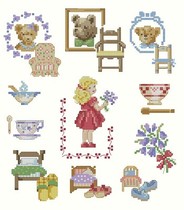 V Enginger little girl Cross embroidered drawing source file xsd