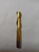 Woodworking cutter double-edged spiral solid wood open pore tungsten steel alloy coated numerical control engraving machine cutting vertical milling cutter plated titanium