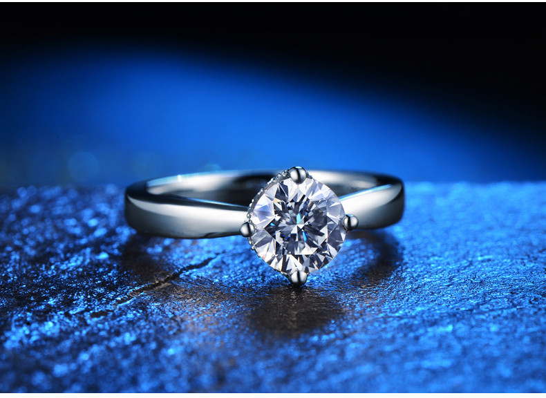 zbird/钻石小鸟-18k金钻石戒指--百花女王-结婚钻石戒指女婚戒_7折现