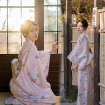 Photo studio photography uniform kimono womens dress traditional retro pink improved God girl Japanese photo location photo location photo