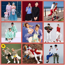 20 New Shadow Building Themed Exhibition Macaron Color Suit Suit Personality Couple Writing True West Suit Wedding photography Clothing