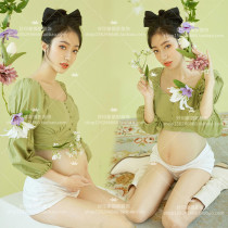 New photo studio pregnant women Photo theme clothing fashion small fresh simple style photography pregnant mother photo art photo clothing