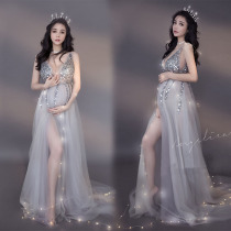 New photo studio pregnant women Photo Clothing high-grade big tailed gauze skirt pregnant mother art photography photo gift clothing