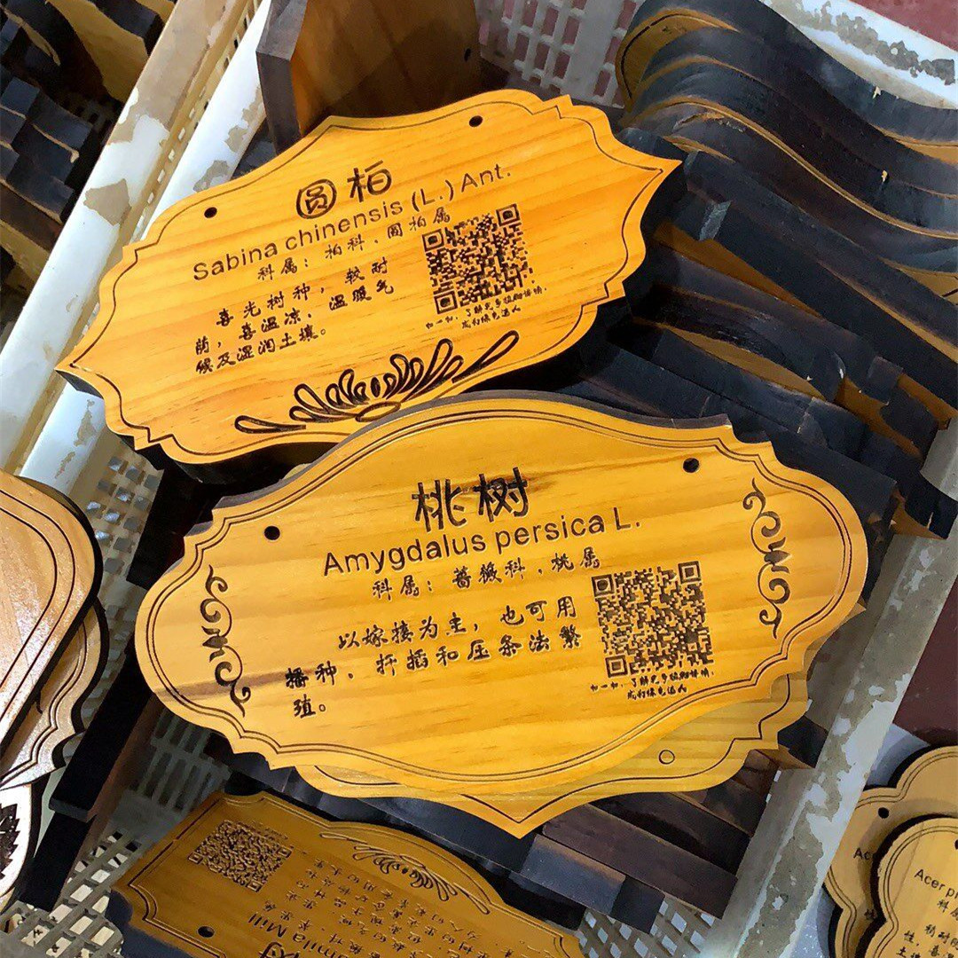 树牌花草牌树木植物装饰木牌挂牌警示牌广告牌提示牌标识牌