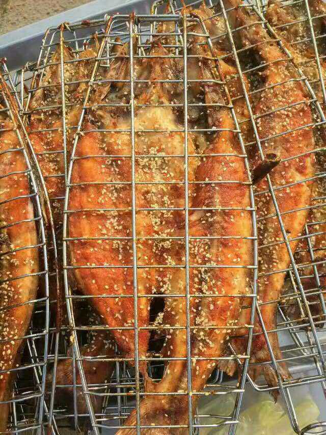 商用吊炉不锈钢烤鱼夹烤湄公烤网片夹子烤鸭炉龙利巴沙鱼瓦罐家用