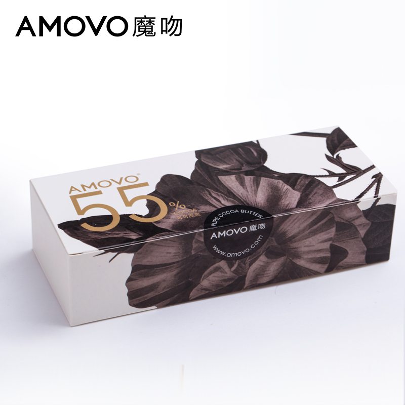 amovo魔吻55%可可 苦甜均衡考维曲纯黑巧克力纯可可脂零食品喜糖产品展示图3