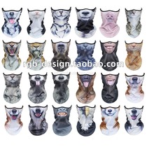 Riding windproof Mask 3d half face animal face dress mask towel outdoor Halloween