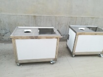 Stainless steel canteen restaurant hotel collection plate bowl kitchen waste sorting swill recycling desk cabinet