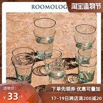 Roomology Morocco imported classic handmade glass water cup Juice cup Coffee cup Tea cup Wine glass
