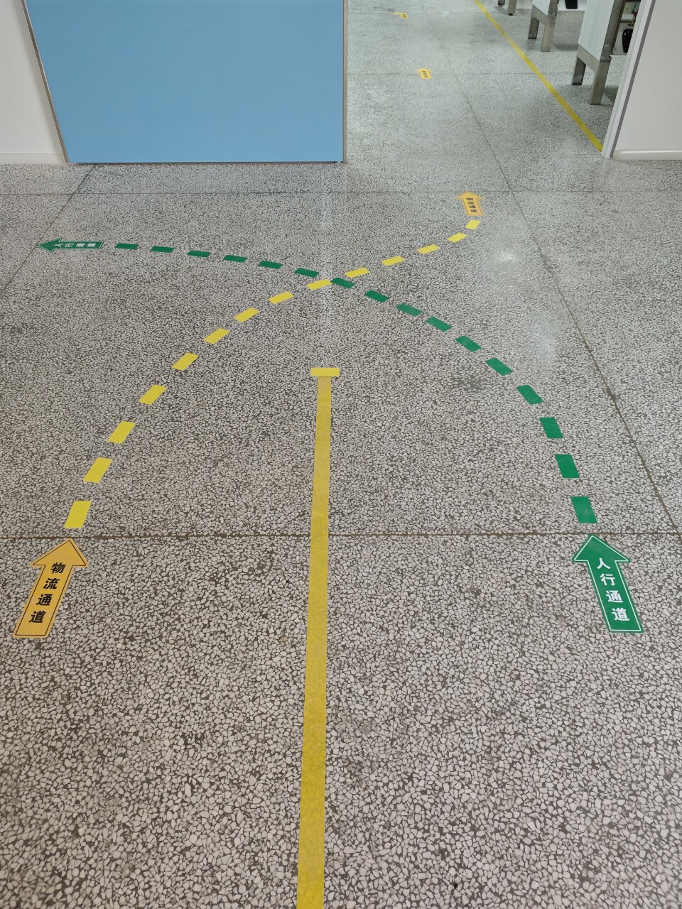 人行通道标识向右地贴工厂生产车间地面指引标示物流通道指示贴叉车