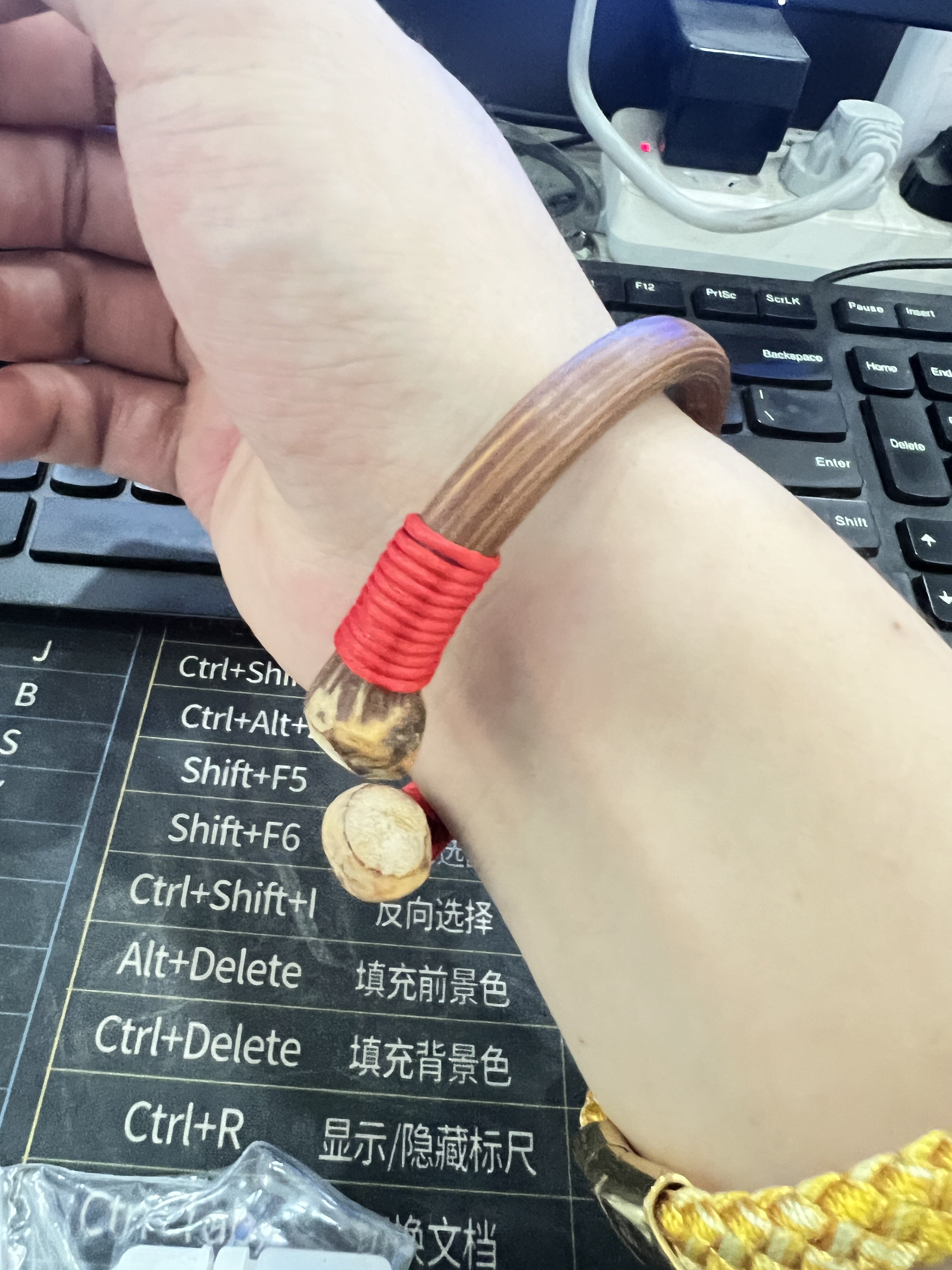 锦石阁金刚藤手镯药藤条双龙头无节定制男女士情侣藤镯鸡血藤新款