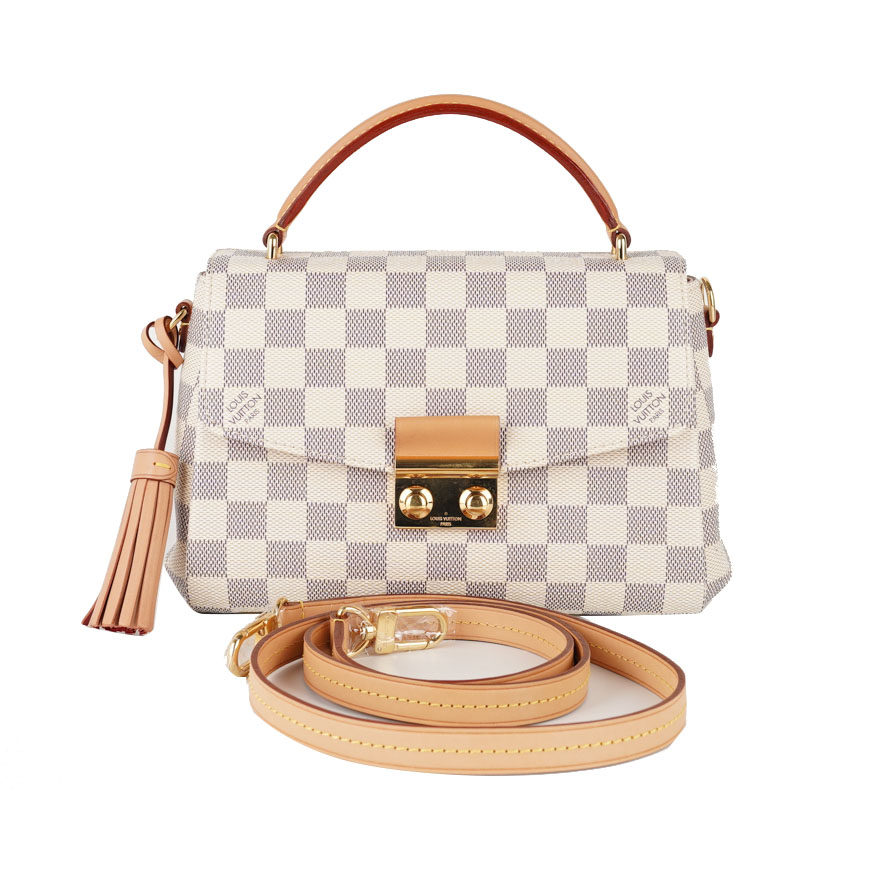 [9.9新]路易威登lv女士白棋盘croisette单肩邮差包ky009公价13800