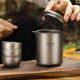 프리미엄 Kou Dun Outdoor Pure Titanium Tea Brewer Hawk Mouth Camping 휴대용 여행 차 세트 Kung Fu Tea Titanium Alloy Quick 프리미엄 Kou Dun Outdoor Pure Titanium Tea Brewer Hawk Mouth Camping 휴대용 여행 차 세트 Kung Fu Tea Titanium Alloy Quick