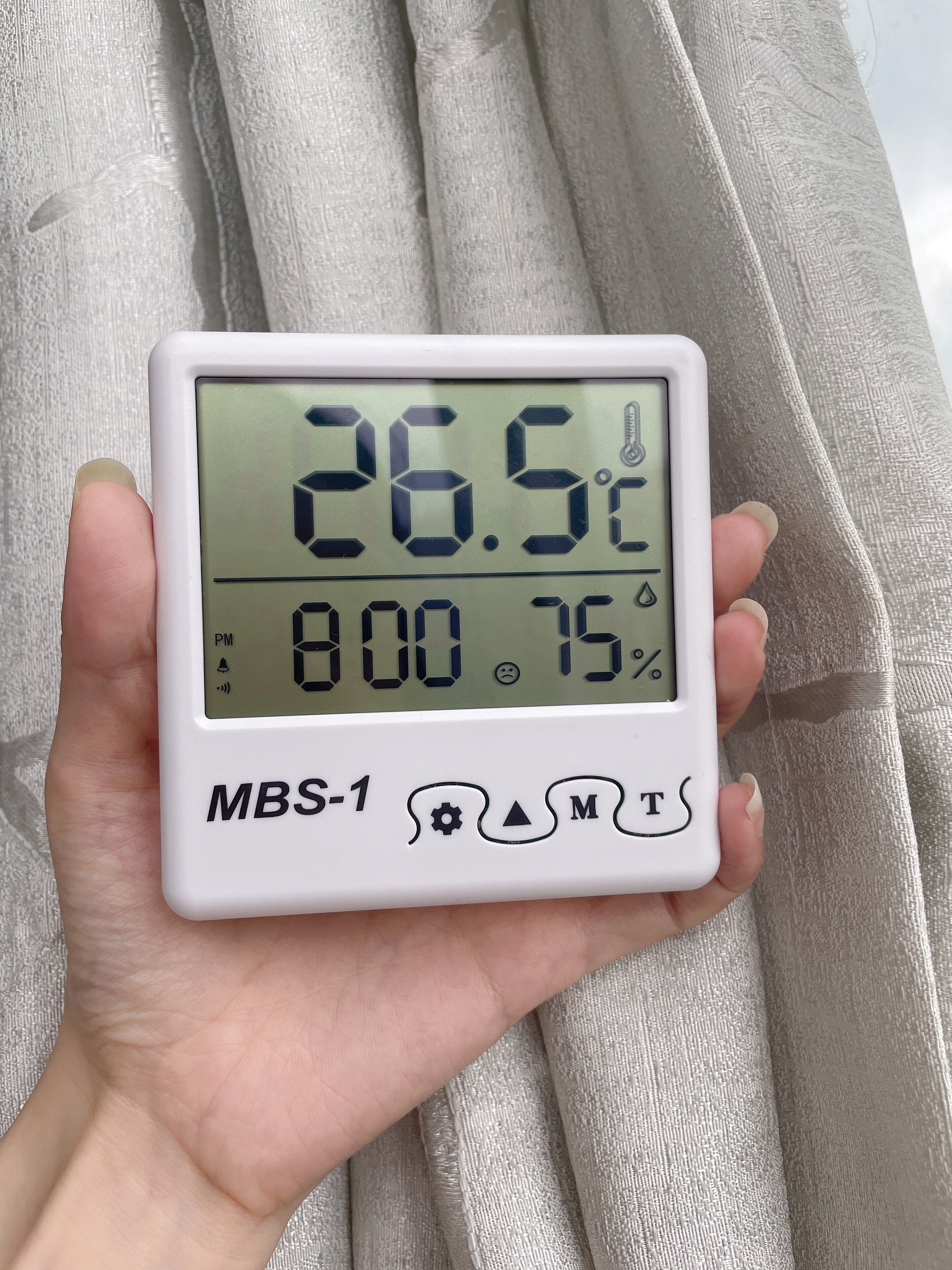 温度计室内家用超精准高精度婴儿房室温计壁挂式时钟干温湿度计表