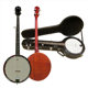 하드 기타 박스가있는 Timothy Timuxi Bottom 5 String Banjo 하드 기타 박스가있는 Timothy Timuxi Bottom 5 String Banjo
