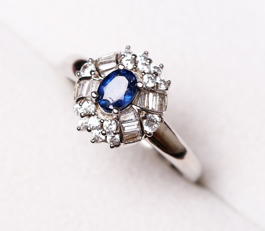 2.96g天然蓝宝石戒指女款正品贵宝彩宝一物一图附证书