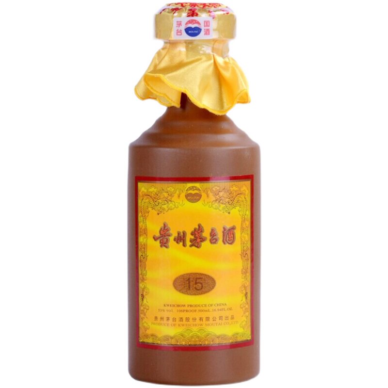 2022年贵州茅台酒十五年陈酿15年酱香型白酒53度礼盒装500ml*1瓶