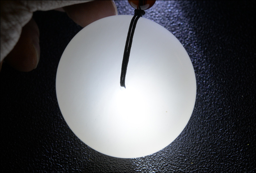 羊脂白玉特大54mm特细超油润和田玉平安扣吊坠挂件54.61克