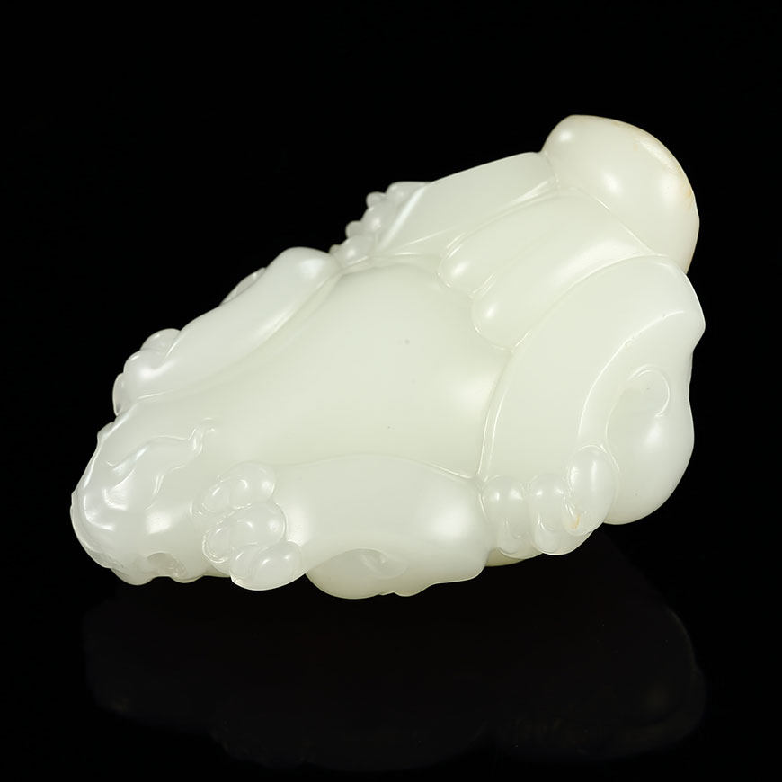 省级玉雕大师仝杰作品新疆和田玉籽料瑞兽貔貅立体挂件男41克吊坠