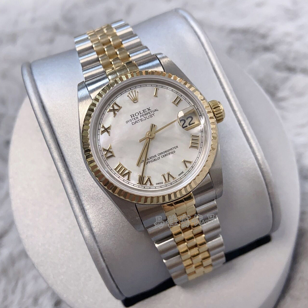 98新劳力士31mm日志型罗马刻度贝母盘自动机械手表女士正品68273