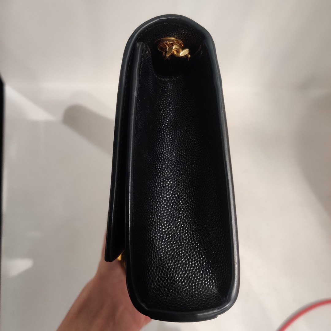 [9.8新]ysl圣罗兰黑金kate荔枝纹牛皮流苏包单肩斜挎女包专柜正品
