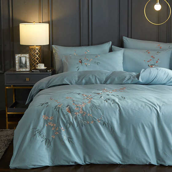 Nineer exports new Chinese-style cotton embroidered quilt cover four-piece set 1.8 meters double bedding sheet set
Nineer exports new Chinese-style cotton embroidered quilt cover four-piece set 1.8 meters double bedding sheet set