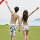 커플 수영복, 여자 여름 스플릿 셔츠, 비키니 3 피스 세트, 강철지지, 교수형 목, 비치 바지, 남자 섬 휴가 커플 수영복, 여자 여름 스플릿 셔츠, 비키니 3 피스 세트, 강철지지, 교수형 목, 비치 바지, 남자 섬 휴가