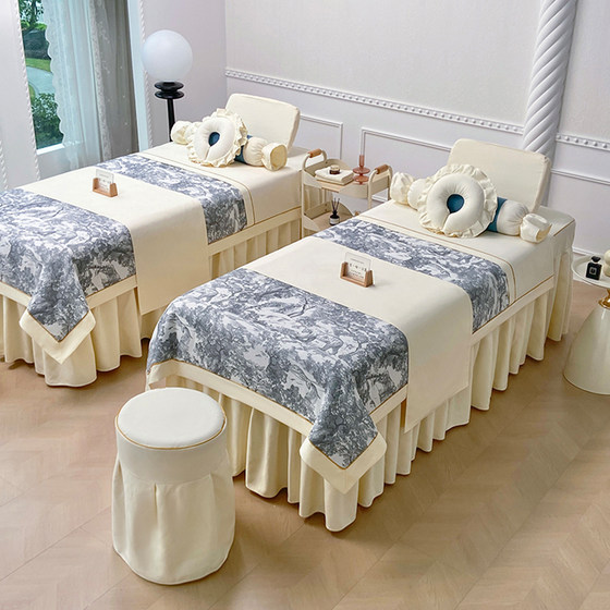 New beauty salon bed cover four-piece set high-end light luxury beauty special massage massage and hair washing bed cover for four seasons
New beauty salon bed cover four-piece set high-end light luxury beauty special massage massage and hair washing bed cover for four seasons