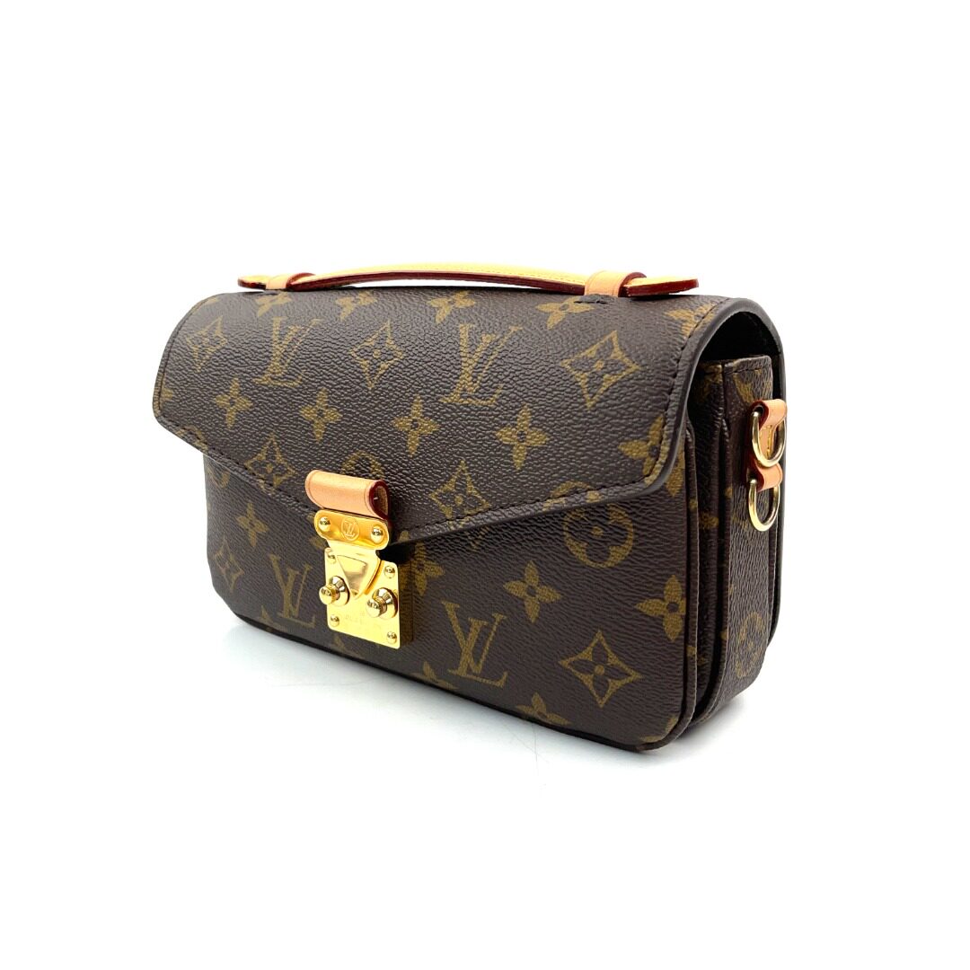 [9.9新]lv路易威登pochette metis小号深棕色老花邮差包芯片款