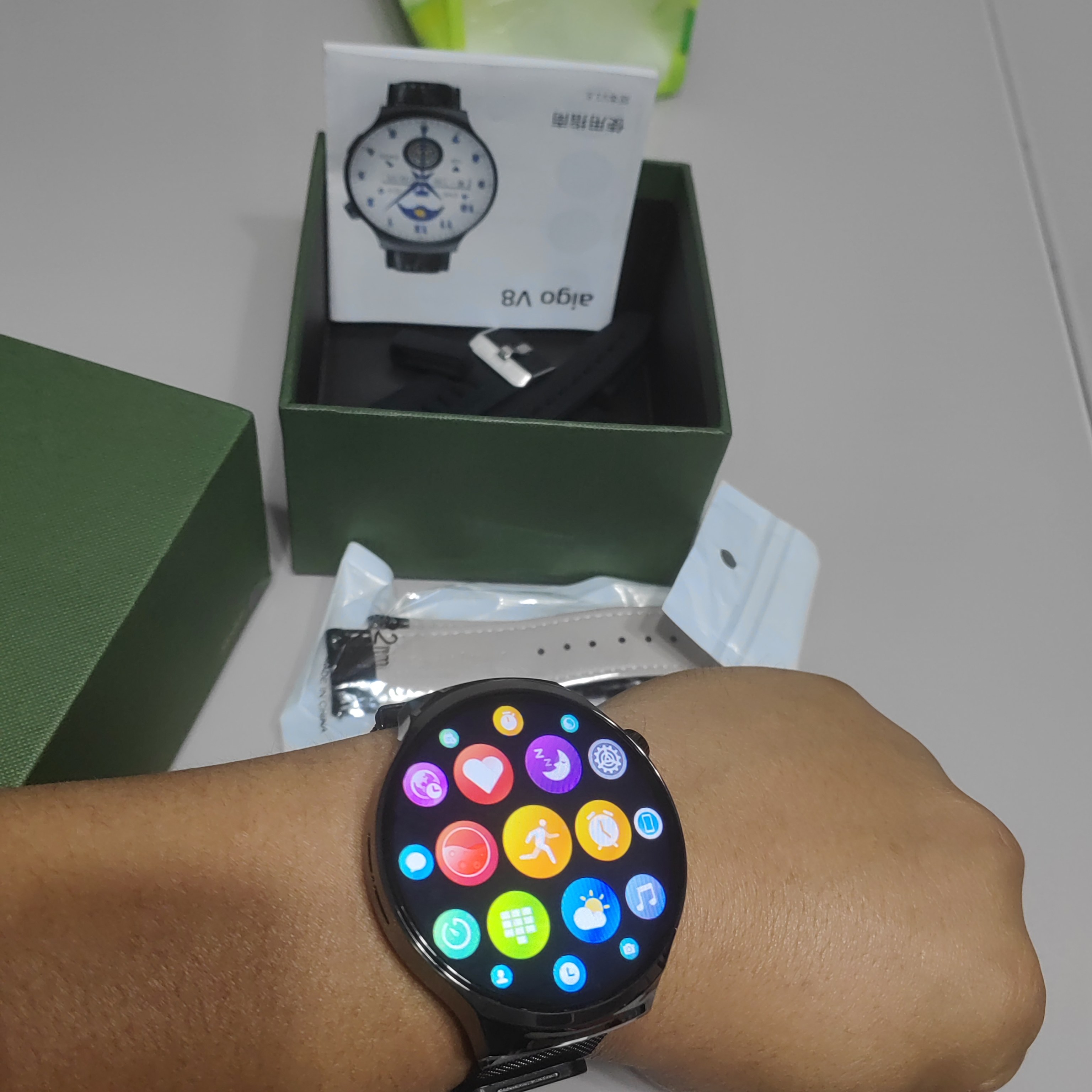 aigo爱国者v8智能手表旗舰版男士2024新款圆盘男表黑科技