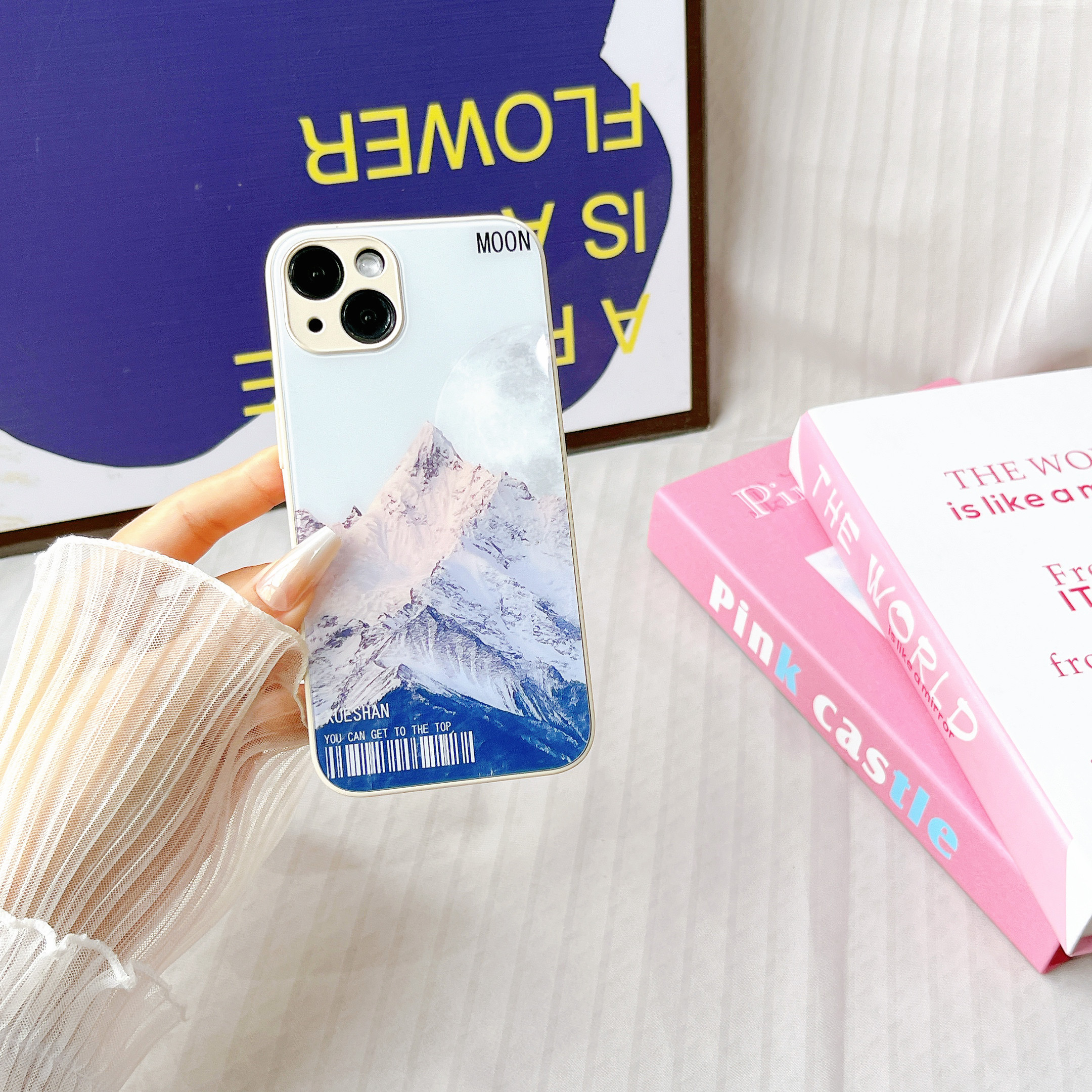 适用苹果16promax手机壳iphone14富士山15pro风景11小众12雪山13mini