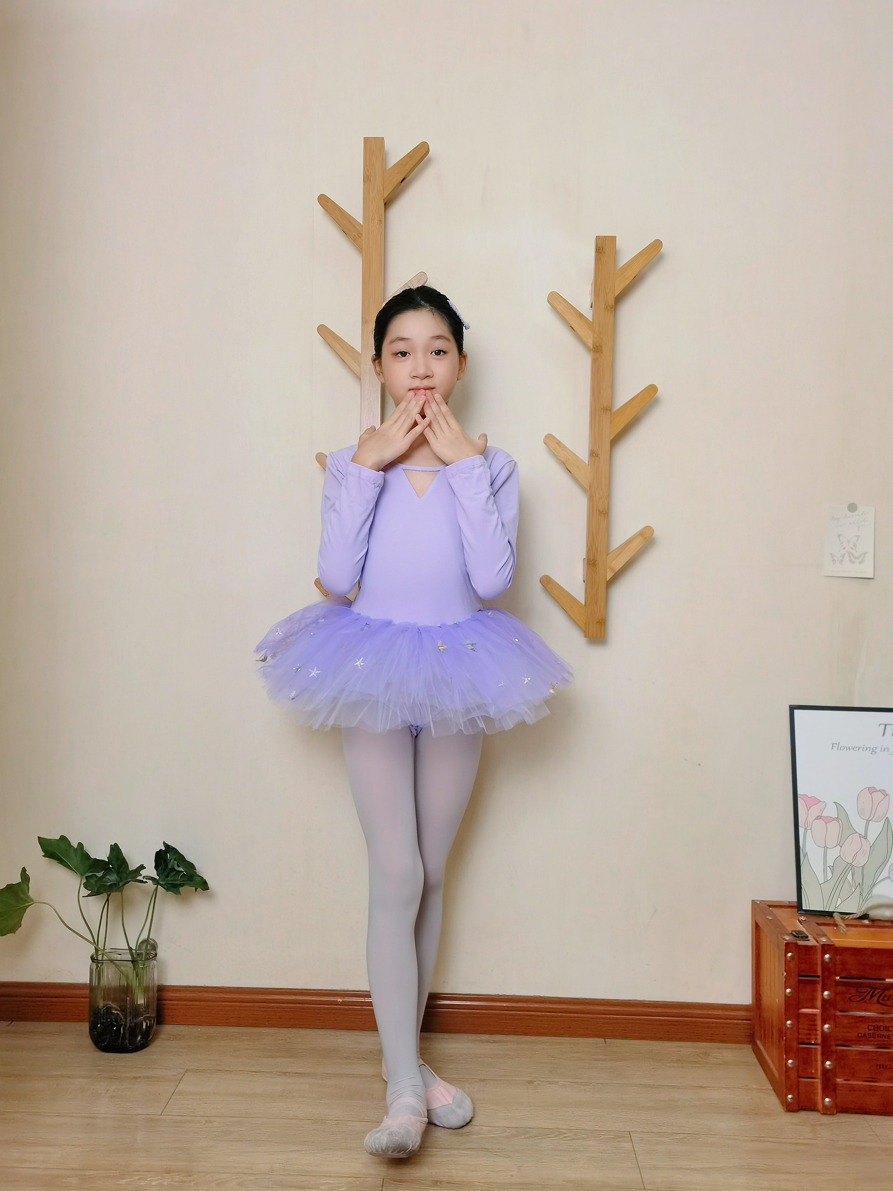 芭蕾舞裙儿童舞蹈服女长袖体操练功服女童秋冬季幼儿跳舞中国舞服