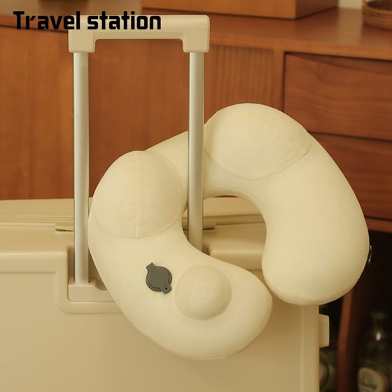Press the inflatable U -shaped pillow travel outdoor minister on the way out of the high -speed rail aircraft sleeping artifact nap to go to work and neck Press the inflatable U -shaped pillow travel outdoor minister on the way out of the high -speed rail aircraft sleeping artifact nap to go to work and neck