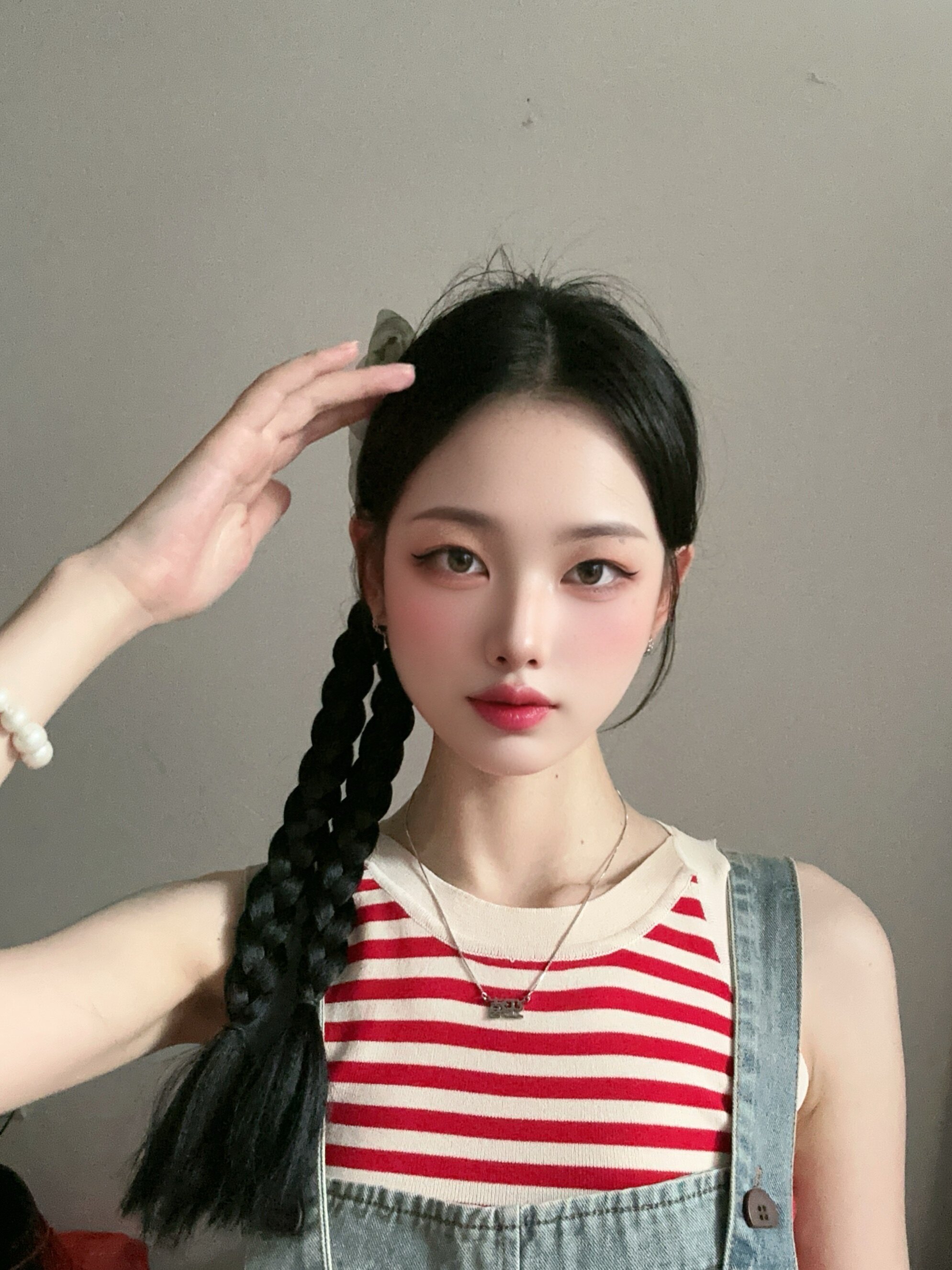 抓夹麻花辫假发辫女新中式古风流苏自然仿真百搭发夹长辫子头饰品